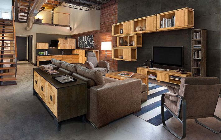 Belsőépítészet fából készült bútorokkal