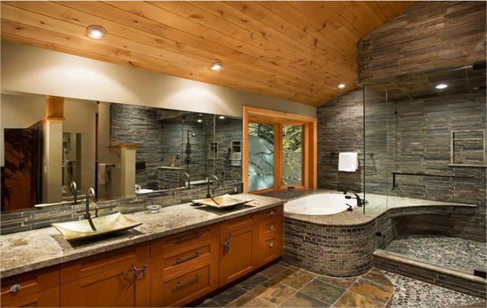 Etnikai stílusú fürdőszoba kialakítás 