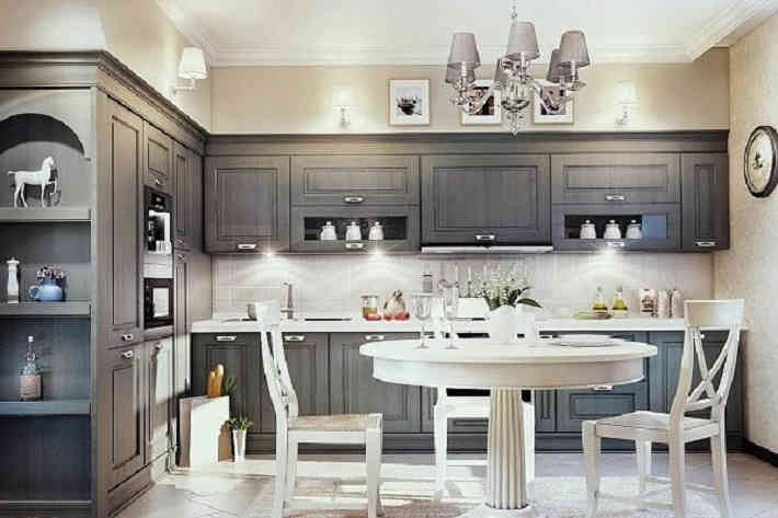 Angol stílusú konyhabelső