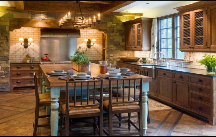 Angol stílusú konyhabelső