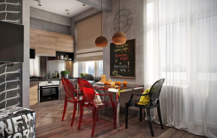 Lakás lányoknak loft stílusban