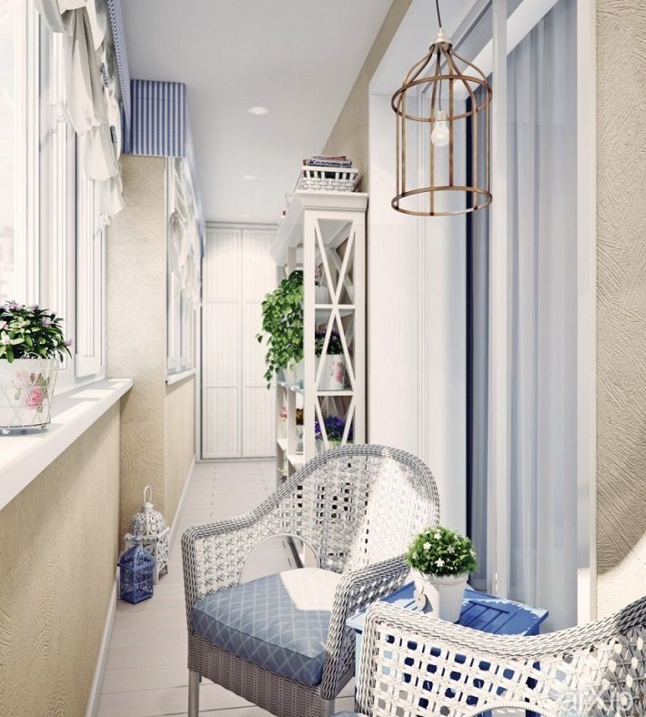 Hogyan díszítsünk egy loggiát Provence stílusban