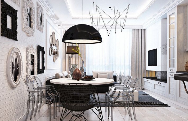 Hogyan lehet kombinálni a loftot és a klasszikust egy belső térben