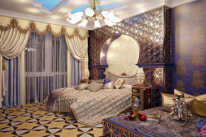 Perzsa stílusú hálószoba