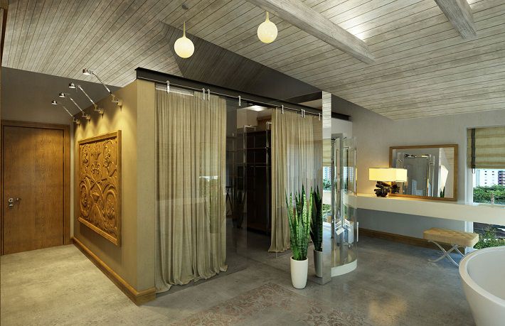 Hogyan lehet kombinálni a fürdőszobát az öltözővel