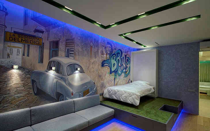 Graffiti a belső térben