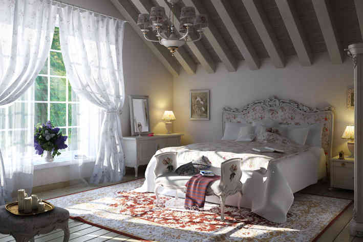 Hogyan készítsünk egy hangulatos hálószobát a tetőtérben