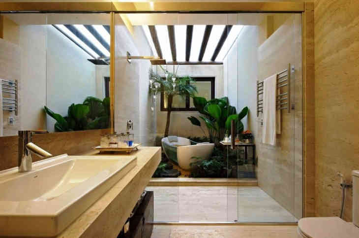 Öko stílusú fürdőszoba