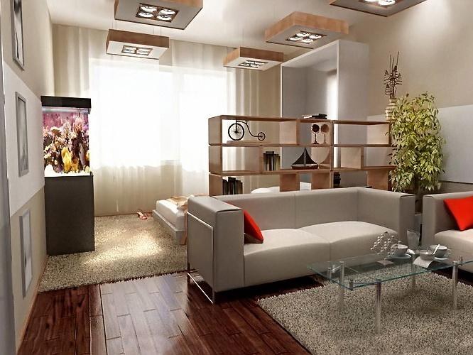 Lehetőségek a nappali és a hálószoba kombinálására