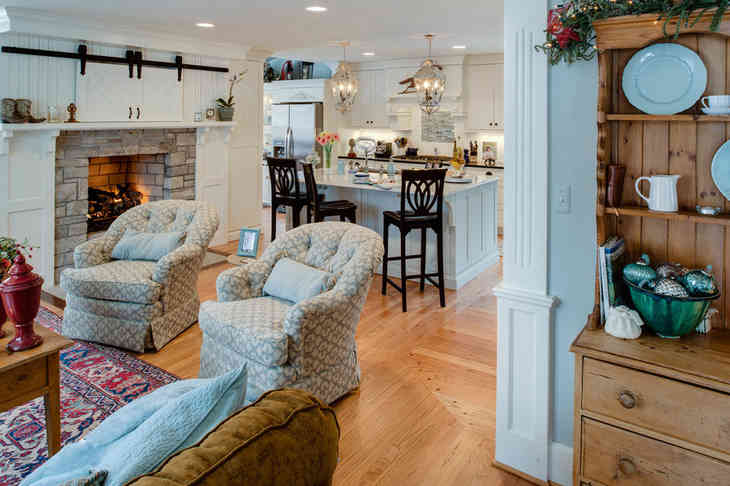 A konyhában beépített kandalló