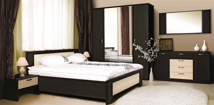 Wenge stílusú hálószobabútor