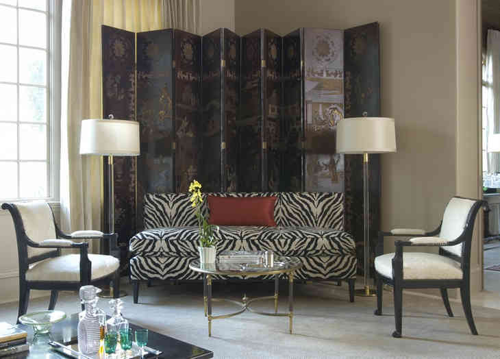 Dekoratív képernyő a belső tér fénypontjaként