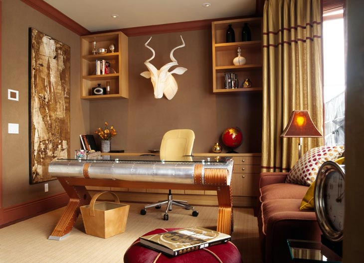 Otthoni iroda belső kialakítása