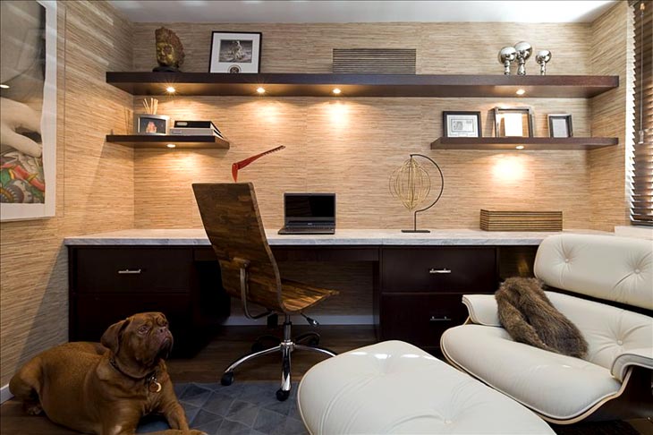 Otthoni iroda belső kialakítása