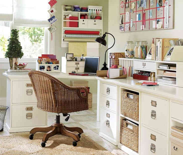 Otthoni iroda belső kialakítása