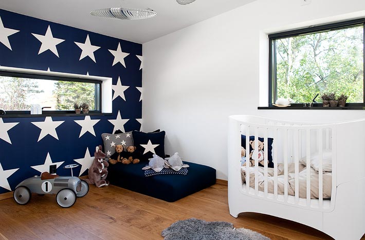 Kiemelő fal a gyerekszoba kialakításában