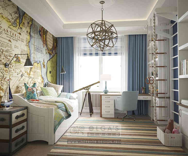 Utazási témájú gyerekszoba dekoráció