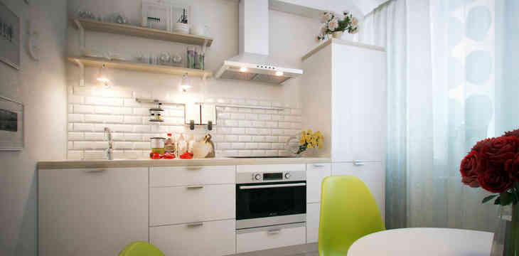 Konyha fali szekrények nélkül - mit kell figyelembe venni?