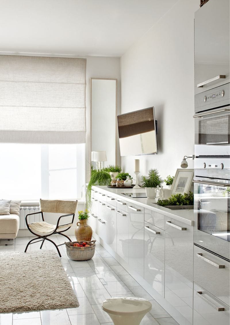 Konyha fali szekrények nélkül - mit kell figyelembe venni?