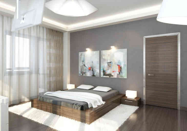 Minimalista hálószoba kialakítás