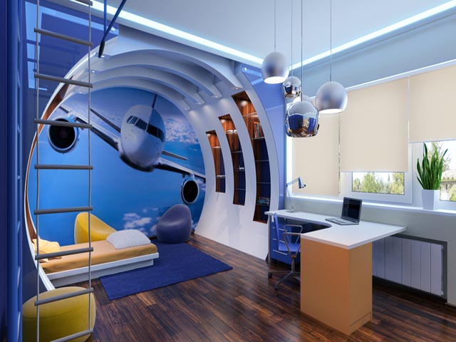 Tervezési lehetőségek egy fiú gyermek hálószobájához