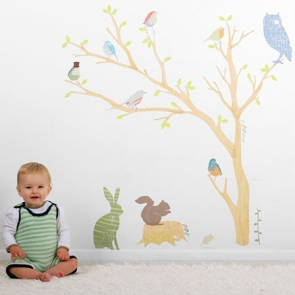 Szövet matricák a gyerekszoba falainak dekorációjában (FOTÓK)