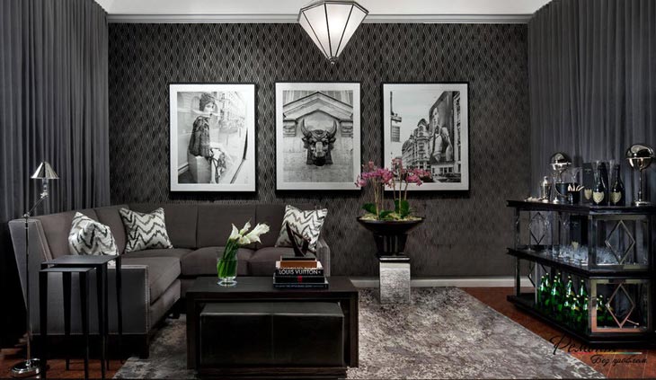 A választás bátorsága - fekete tapéta a belső térben (FOTÓ)