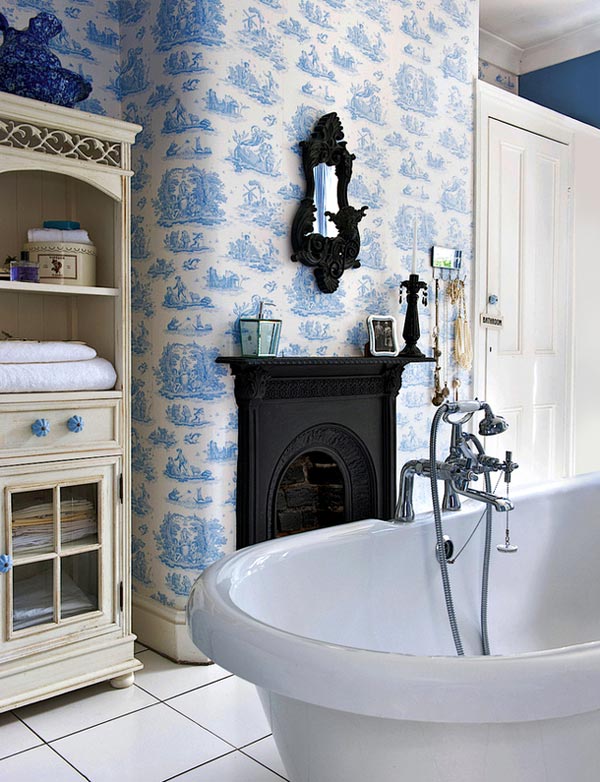 Kandallós fürdőszobák hangulatos belső terei (FOTÓ)