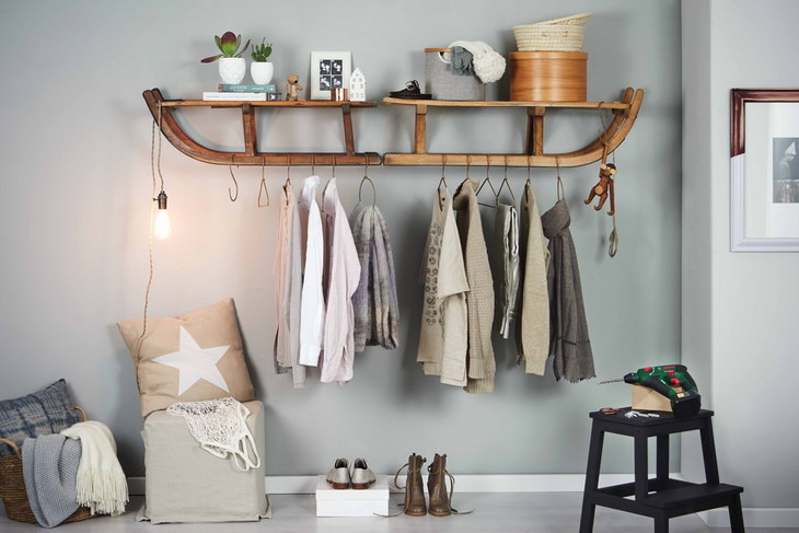 Akasztók: nem szabványos belső megoldások