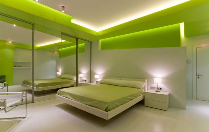 Zöld hálószoba kialakítása