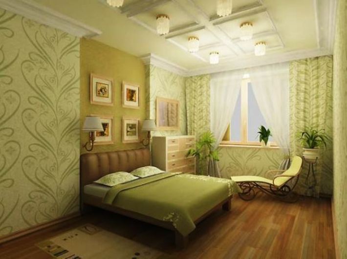 Zöld hálószoba kialakítása