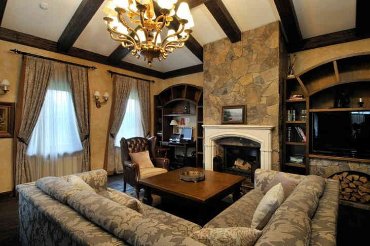 Vidéki stílus a nappaliban