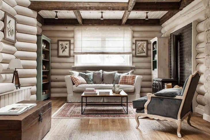 Vidéki stílus a nappaliban