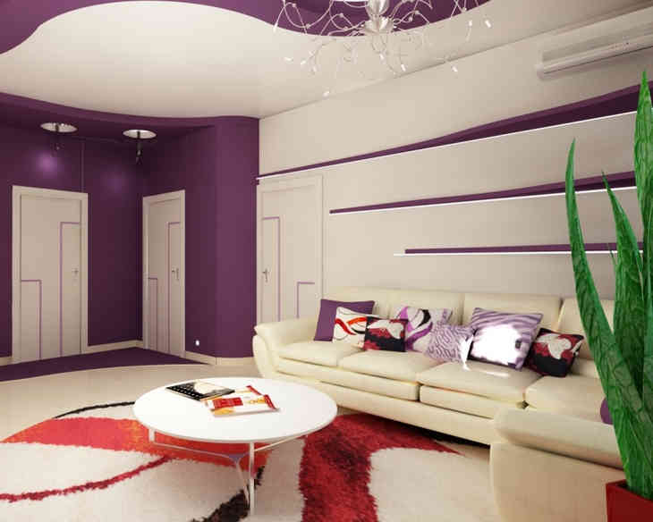 A lila minden árnyalata a belsőépítészetben
