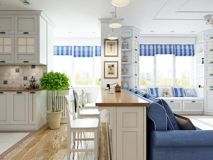 Provence egy városi lakás belsejében