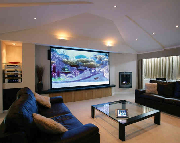 Mozi szoba a nappaliban