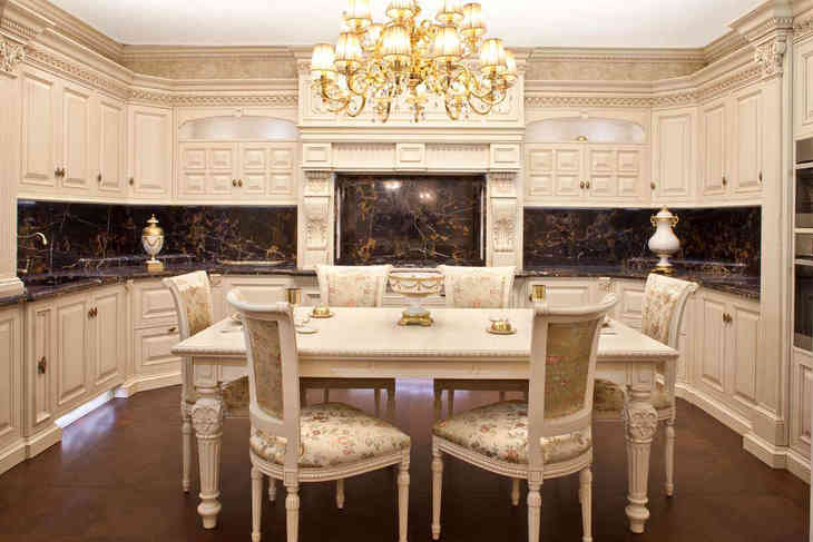 Konyha kialakítása klasszikus stílusban
