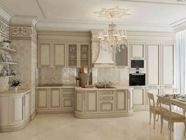Konyha kialakítása klasszikus stílusban