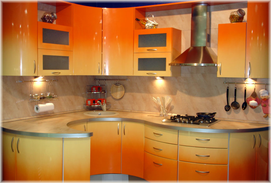 Narancssárga konyha kialakítása