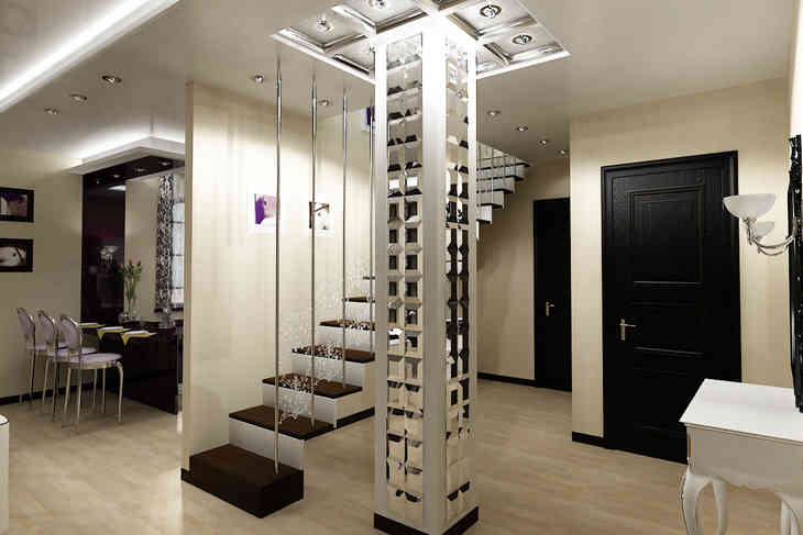 Hogyan játsszunk fel egy oszlopot a belső térben (FOTÓ)