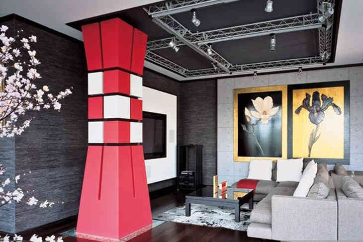 Hogyan játsszunk fel egy oszlopot a belső térben (FOTÓ)