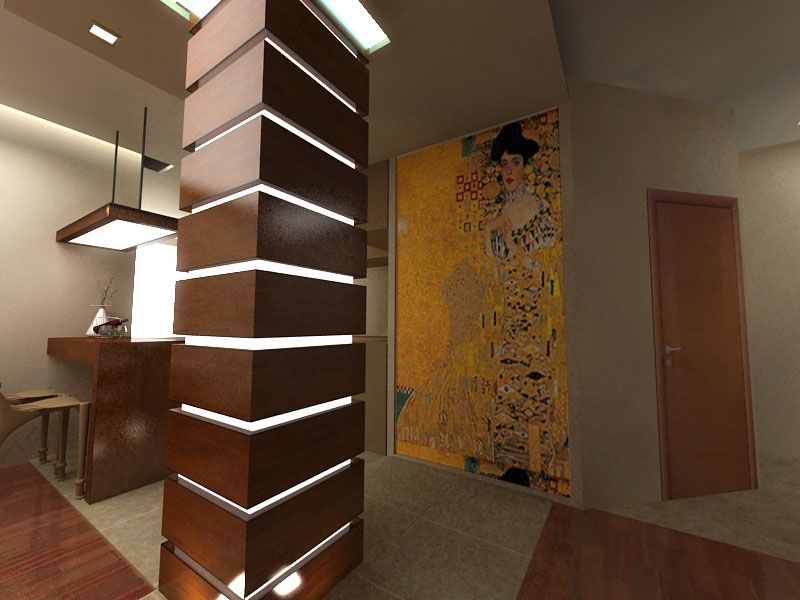 Hogyan játsszunk fel egy oszlopot a belső térben (FOTÓ)