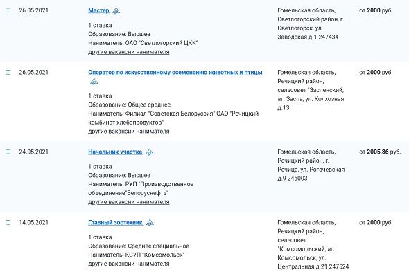 megüresedett állások