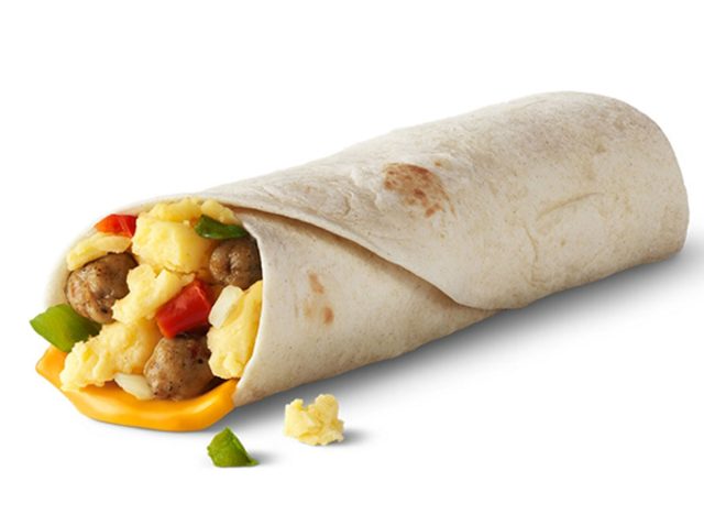 Mcdonalds kolbász burrito