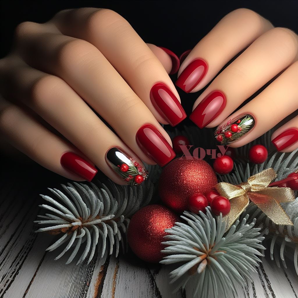 A legmenőbb újévi manikűr opciók rövid körmökhöz: TOP-20 ötlet minden ízléshez (FOTÓ) - 20. sz.