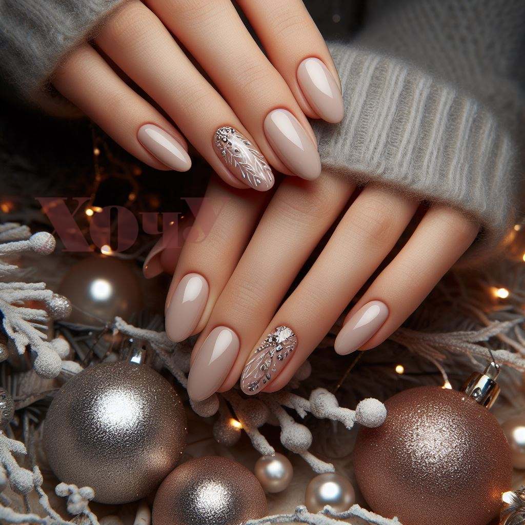 A legmenőbb újévi manikűr opciók rövid körmökhöz: TOP-20 ötlet minden ízléshez (FOTÓ) - 16. fotó