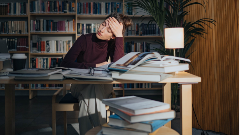 egy stresszes személy munkaképe (pexels.com/Ron Lach)