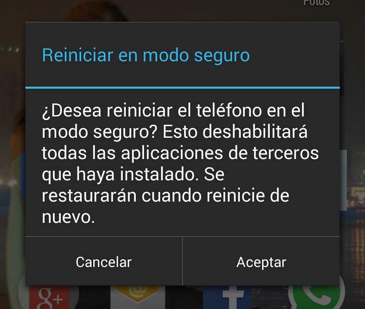 Android vírus: Vírus eltávolítása Androidon - Indítsa újra a csökkentett módot 1