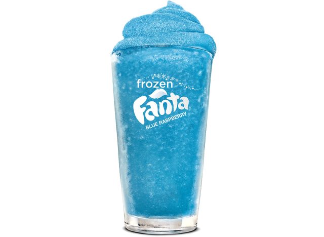 Burger King Frozen Fanta Blue Raspberry