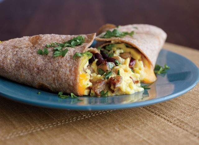 Egészséges reggeli burritók